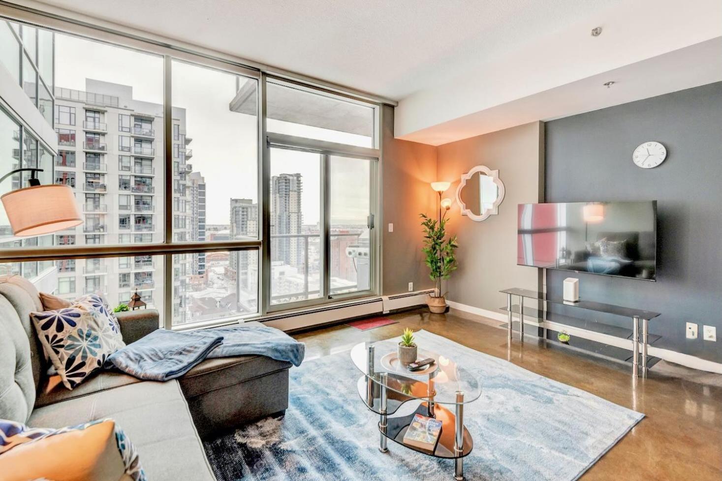 Modern 2Br Condo - King Bed - Downtown City Views YYC Eksteriør bilde